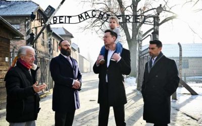 Elon Musk à Auschwitz sur l’invitation du Rav Menahem Margolin, président du Centre des rabbins européens