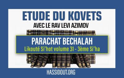 Vendredi 26 janvier 2024 à 10h30 : Etude du Kovets de Bechala’h – « Le plaisir de la Manne et du Chabbat » – Likouté Si’hot volume 31, 3ème Si’ha,  par le Rav Levi Azimov