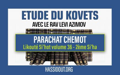 Vendredi 5 janvier 2024 à 10h30 : Etude du Kovets de Chemot – « L’impatience, clé de la délivrance » – Likouté Si’hot volume 36, 2ème Si’ha,  par le Rav Levi Azimov