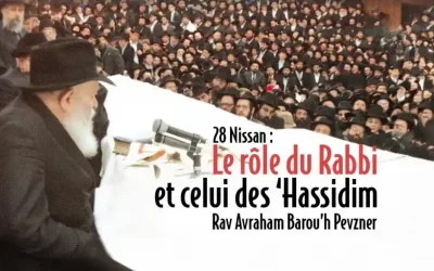 28 Nissan : Le rôle du Rabbi et celui des ‘Hassidim, par le Rav Avraham  Barou’h  Pevzner