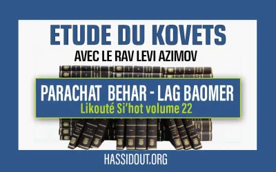 Vendredi 24 mai 2024 à 10h30 : Kovets Behar – Lag Baomer – Likouté Si’hot volume 22, par le Rav Levi Azimov