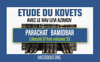 Vendredi 7 juin 2024 à 10h30 : Kovets Bamidbar – Likouté Si’hot volume 33, par le Rav Levi Azimov
