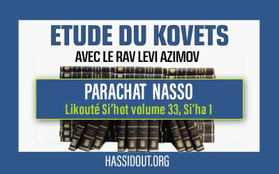 Vendredi 14 juin 2024 à 10h30 : Kovets Nasso – Likouté Si’hot volume 33, première Si&rsquo;ha par le Rav Levi Azimov