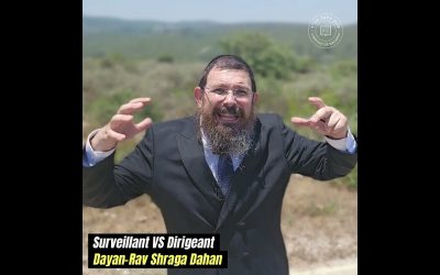 « Surveillant VS Dirigeant » par le Rav Shraga Dahan