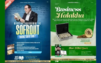 Nouveaux Programmes Lemaan Yilmedou France : Soffrout, Business et Halkha