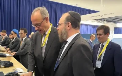 Une rencontre diplomatique prometteuse : le représentant Habad à l’UE s’entretient avec le chancelier allemand