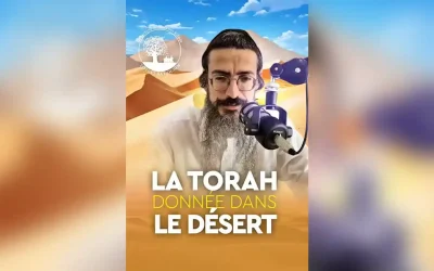 Pourquoi Hachem choisit-Il de donner la Torah… dans le désert ?!  – Rav Mendel Bitton