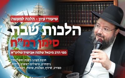 Hala&rsquo;hot Chabbat approfondies – Siman 248 – par le Rav Mikhael Abichid  (en hébreu