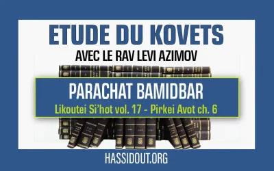 Vendredi 30 mai 2025 à 10h30 : Likouté Si’hot volume 17, Si’ha sur Pirké Avot ch. 6 – par le Rav Levi Azimov