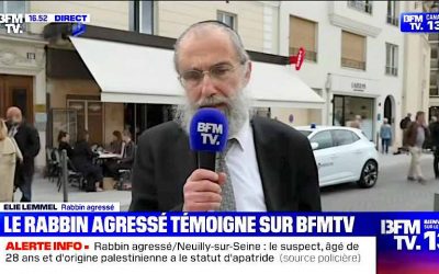 Le Rav Elie Lemmel subit une deuxième agression à Neuilly-sur-Seine : l’agresseur, un palestinien originaire de Gaza