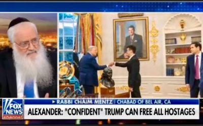 Donald Trump suit l&rsquo;intervention d&rsquo;un émissaire Habad sur Fox News depuis Air Force One