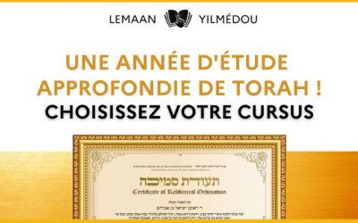 Faites évoluer votre étude de la Torah