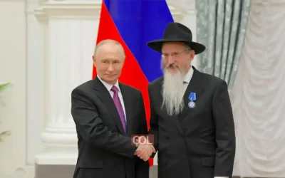 Le président Poutine décerne l&rsquo;Ordre du Mérite au Rav Lazar, Chalia&rsquo;h du Rabbi pour la Russie
