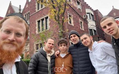 Oded Menaché; l&rsquo;acteur principal des vidéos « Yahаduton » et son fils en visite spéciale au 770