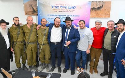 Visite aux soldats blessés, Téfilines et chants à Nahal Oz : une journée de lumière signée Habad 77