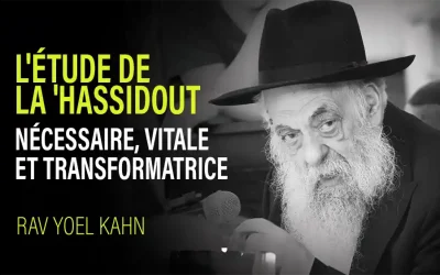 L&rsquo;étude de la &lsquo;hassidout : nécessaire, vitale et transformatrice