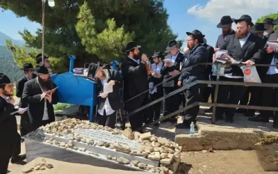À Tsefat, les &lsquo;hassidim commémorent le 74e Yortzeit du frère du Rabbi, Rav Israël Arié Leib