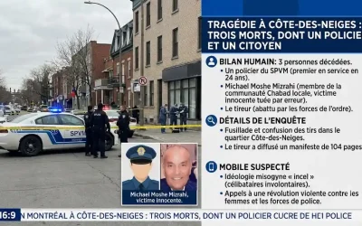 Fusillade à Montréal : un membre du Beth Habad tué, un policier abattu, un manifeste incel au cœur du drame