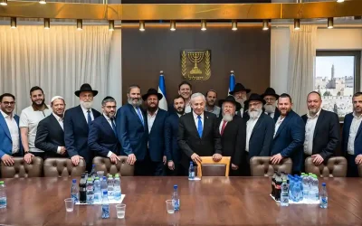 Benjamin Netanyahou reçoit une délégation de Chlou&rsquo;him du Rabbi venus de Floride