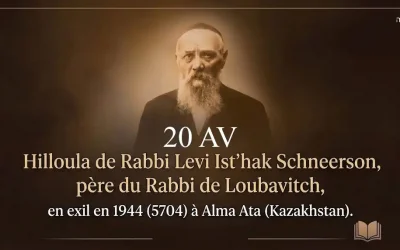 &lsquo;Haf Av – 20 Av : Hilloula de Rabbi Levi Its&rsquo;hak Schneerson, père du Rabbi de Loubavitch