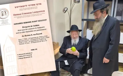  Étroguim de Calabre à Paris : le Merkaz Etroguei Loubavitch dévoile ses horaires avant Souccot