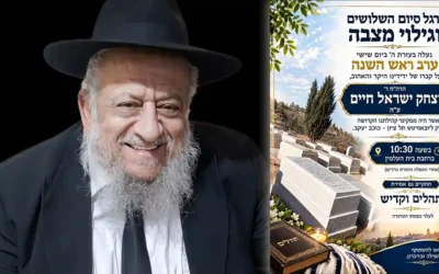 Veille de Roch Hachana : Récitation des Tehilim et du Kaddich pour les Chelochim du Rav Its&rsquo;hak Israël Haïm a&rsquo;h au cimetière de Kohav Yaacov