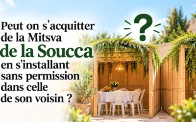 Peut on s&rsquo;acquitter de la Mitsva de la Soucca en s&rsquo;installant sans permission dans celle de son voisin ?