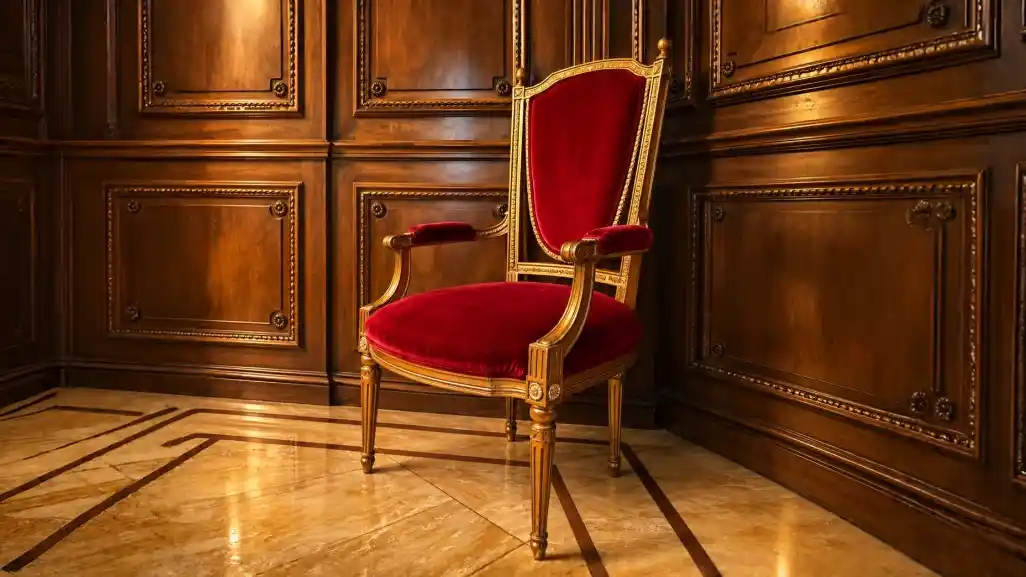 Velours rouge et cadre doré, l&rsquo;histoire du fauteuil offert au Rabbi