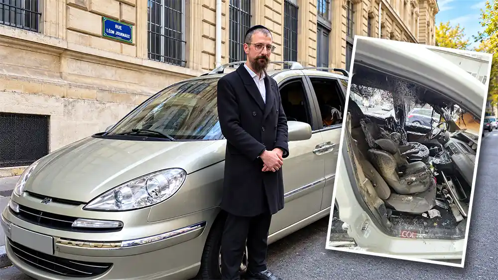 Paris en flammes : la voiture d&rsquo;un Chalia&rsquo;h du Rabbi réduite en cendres dans la nuit des émeutes