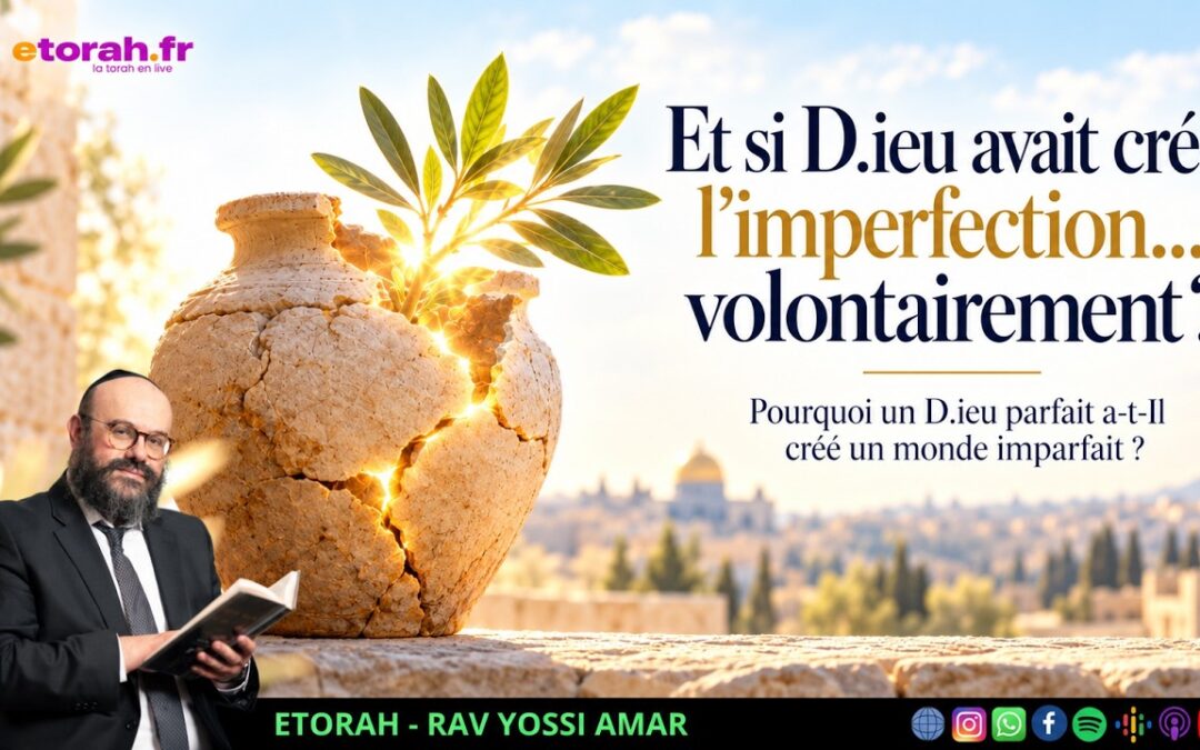 Leh Leha : Pourquoi un D.ieu parfait a-t-Il choisi de créer un monde imparfait ?