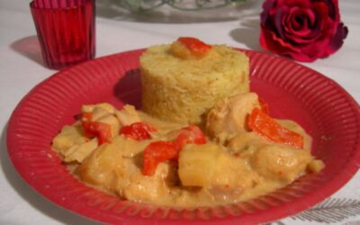 Reccette de la semaine : Riz asiatique aigre-doux cacher à l'ananas, lait de coco, poivron