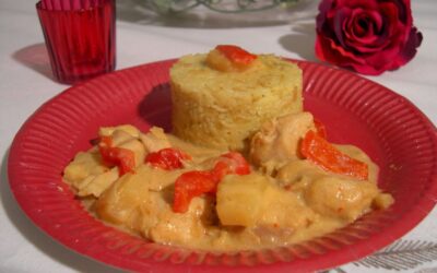 La recette de la semaine : Riz asiatique aigre-doux cacher à l'ananas, lait de coco, poivron
