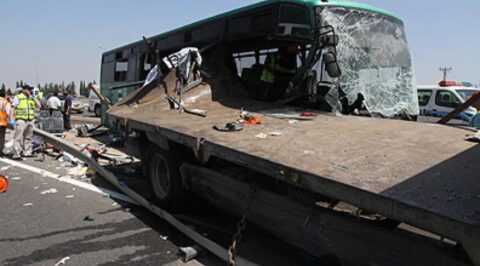 ISRAEL : Un grave accident entre un bus Egged et un camion fait 2 morts et 24 blessés sur la route N°1