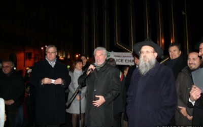 ROME : Allumage public de &lsquo;Hanouka sur la Place Barberini