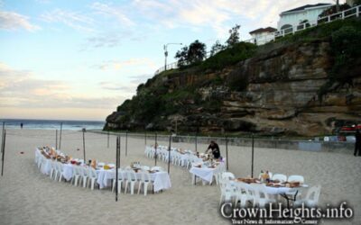 Dîner de Chabbat sur la plage à Sydney, Australie