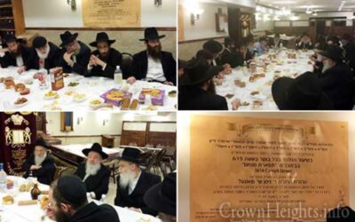 CROWN HEIGHTS : Siyoum de huit années d'étude de Maamarim du Rabbi