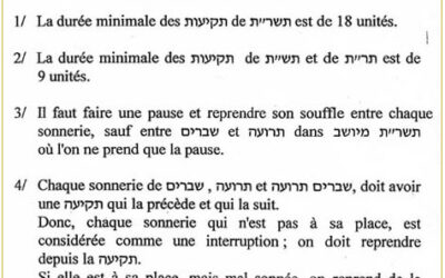 Comment sonner du Choffar par le Rav Lévi Kahn