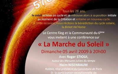 Centre Edmond Fleg : Conférence "La marche du soleil", dimanche 5 avril 2009 à 20h00
