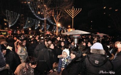 Allumage public de &lsquo;Hanouka à Boulogne