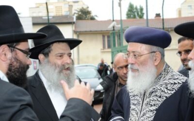 Le Rav Shlomo Amar, Grand Rabbin d'Israel, visite les Institutions Loubavitch de Lyon