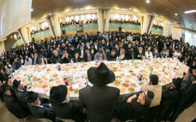 Farbrenguen à l'occasion de la fin des Chiva du Rav Chmouel a"h Azimov, mercredi 12 novembre 2014 au Beth Haya Mouchka