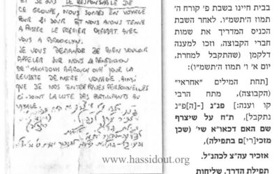 Réponse du Rabbi à un groupe de jeunes français en 1986
