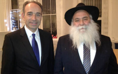 Photo du jour : M. Jean-François Copé, président de l'UMP, et le Rav Mikhael Cohen
